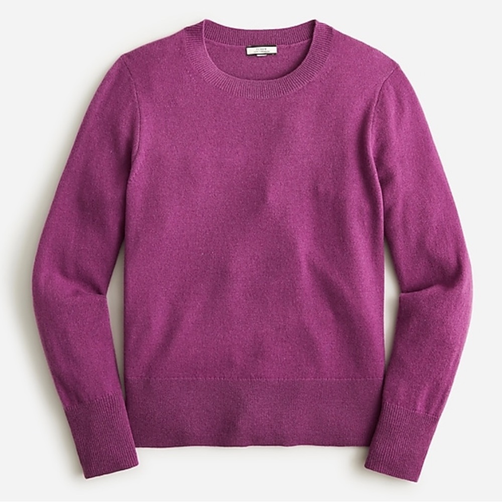 J. Crew Women's Crewneck Sweater in crushed grape - Picture 2 of 8